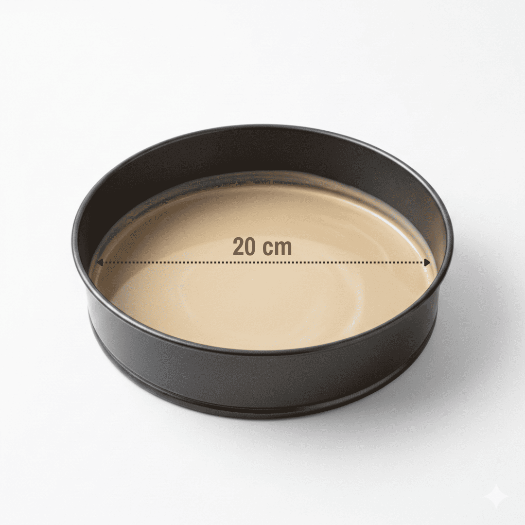 Molde redondo antiadherente para tartas de 20 cm