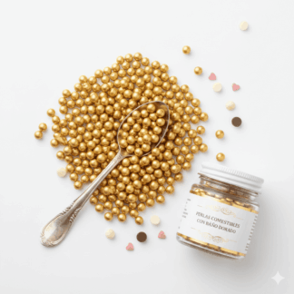 Perlas comestibles doradas